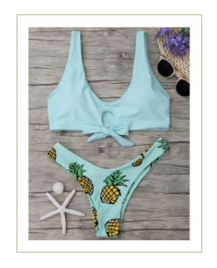 Bikini verde acqua ananas